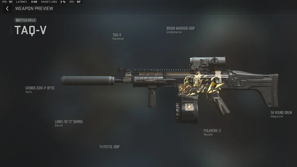 best taq v loadout and class setup mw3 mw2 warzone
