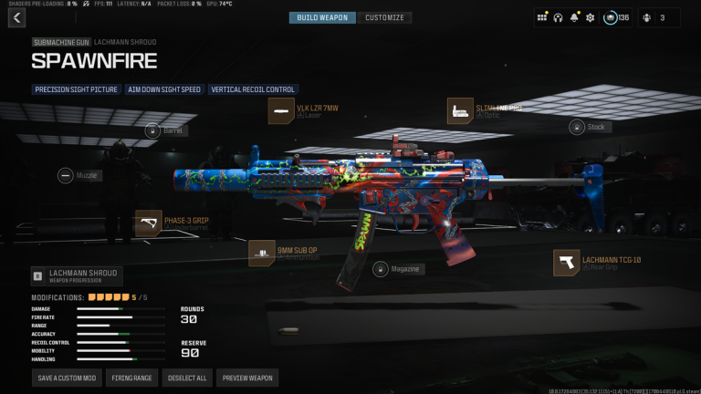 Lachmann shroud MW2 MW3 best loadout and class setup