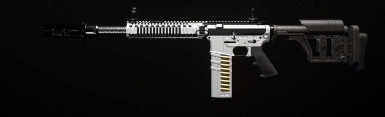 In-game screenshot of the JAK Harbinger conversion kit for the M4 Assault Rifle in Call of Duty: Warzone and MW3.