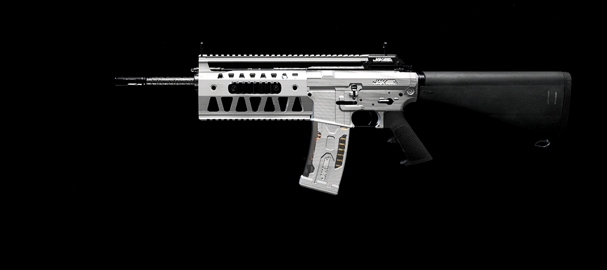 In-game screenshot of the new AMR9 aftermarket conversion kit, 'JAK Atlas Kit' available in Call of Duty: Modern Warfare 3 and Warzone.