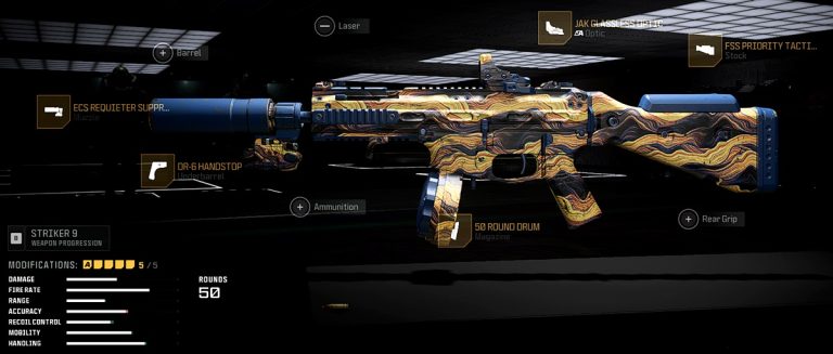 The Striker 9 SMG in Warzone Season 3 Reloaded
